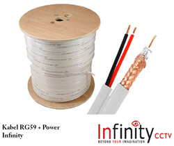 Kabel CCTV Infinity Rg59 Coaxial  Plus Power